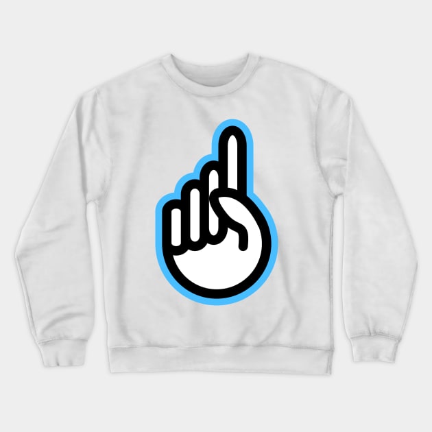 Hand gesture - one finger Crewneck Sweatshirt by stephenignacio